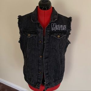 Men’s MISFITS Fiend Club Denim Vest in MEDIUM